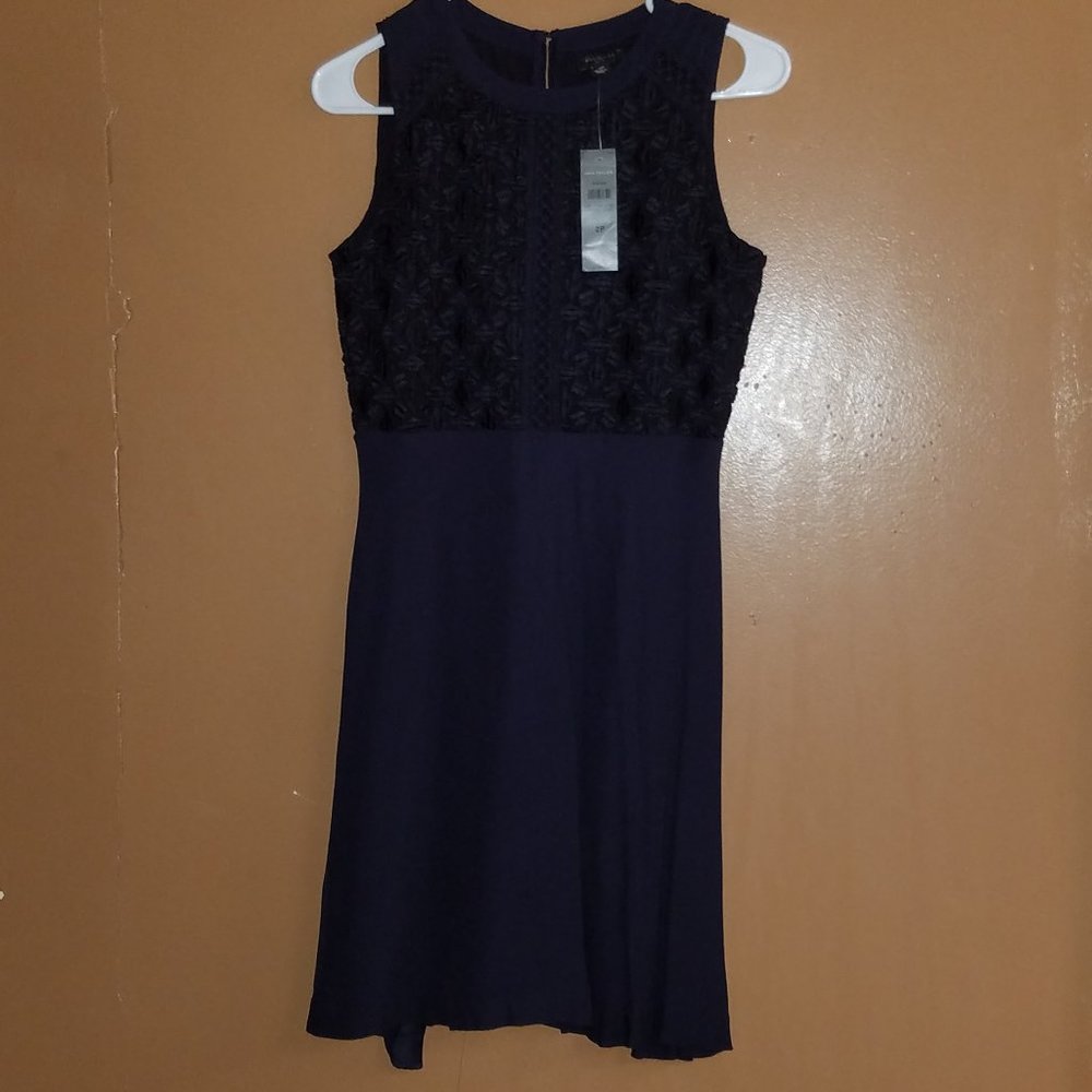 $149 ANN TAYLOR Sz 2-PETITE SLEEVE LESS BLUE NWT